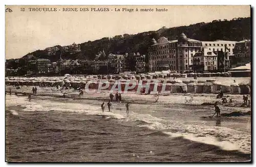 Ansichtskarte AK Trouville La plage a maree haute