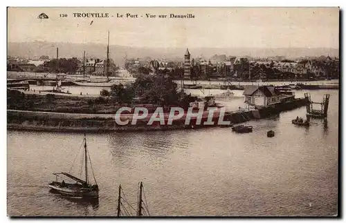 Cartes postales Trouville Le port Vue de Deauville