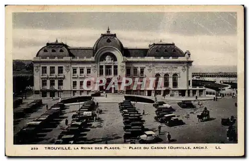 Ansichtskarte AK Trouville La reine des plages Place du casino Durville