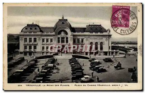 Ansichtskarte AK Trouville La reine des plages Place du casino Durville