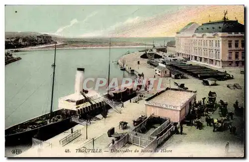 Cartes postales Trouville Debarcadere du bateau du Havre