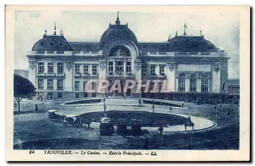 Cartes postales Trouville Le casino Entree principale