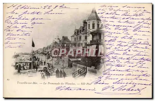 Cartes postales Trouville La promenade des planches