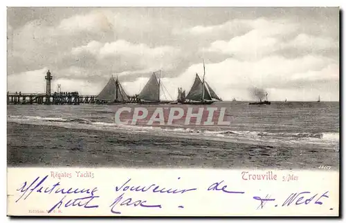 Cartes postales Trouville Regates Yachts