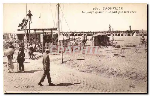 Ansichtskarte AK Trouville La plage quand il ne fait pas tres beau