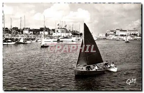 Moderne Karte Trouville Deauville Le bassin des yachts