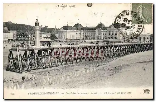 Cartes postales Trouville La jetee a maree basse