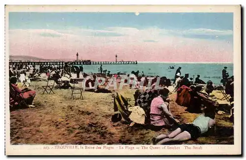 Cartes postales Trouville Reine des plages La plage