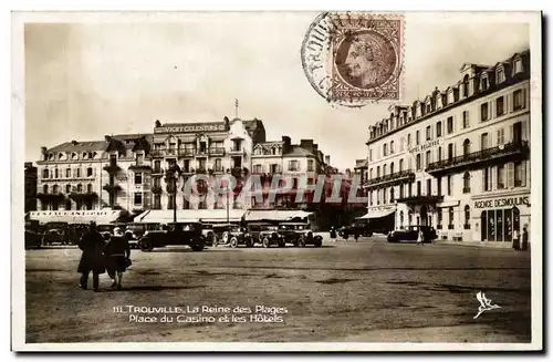 Cartes postales Trouville La reine des plages Place du casino et les hotels