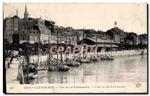 Cartes postales Trouville Vue sur la poissonnerie