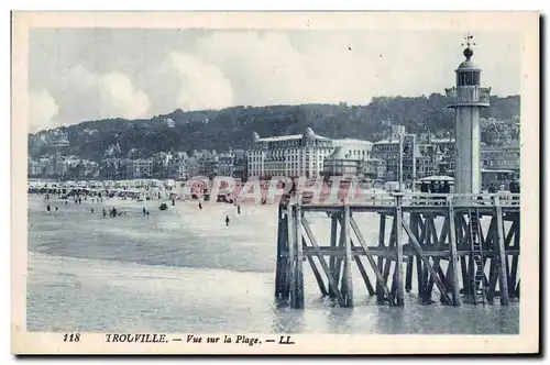 Cartes postales Trouville Vue sur la plage