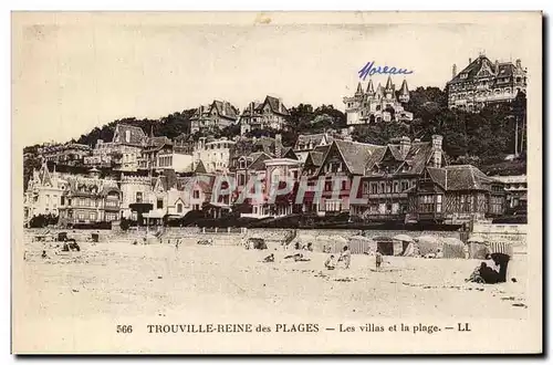 Ansichtskarte AK Trouville Les villas et la plage