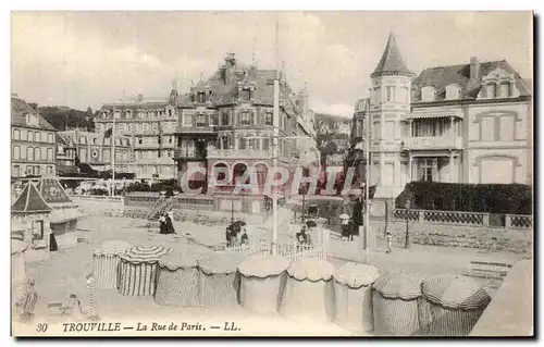 Cartes postales Trouville La rue de Paris