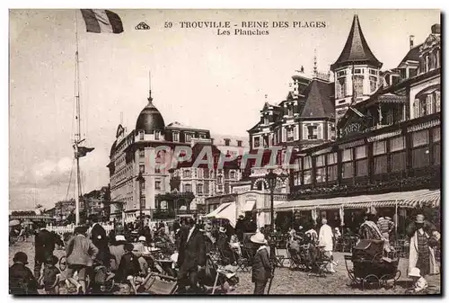 Cartes postales Trouville Les planches