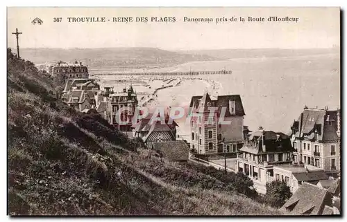 Cartes postales Trouville La reine des plages Panorama pris de la route d&#39Honfleur