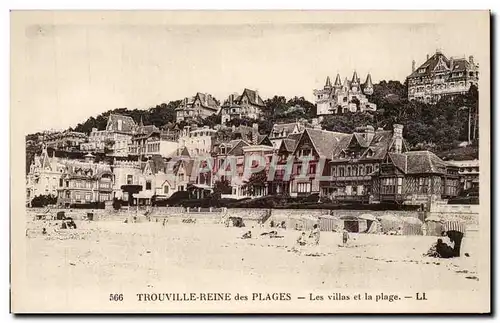 Cartes postales Trouville Les villas et la plage