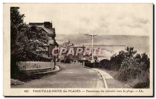 Ansichtskarte AK Trouville Panorama du calvaire vers la plage