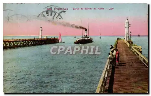 Cartes postales Trouville Sortie du bateau du Havre