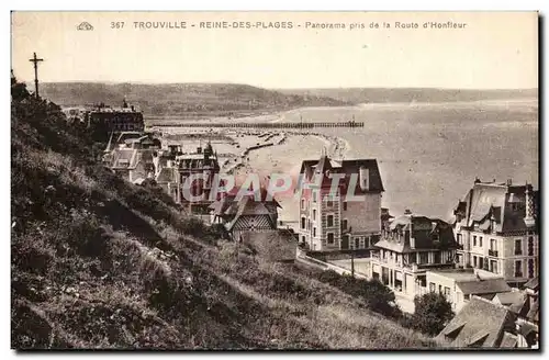 Cartes postales Trouville Reine des plages Panorama pris de la route d&#39Honfleur