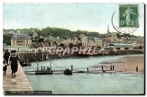 Cartes postales Trouville Le bac a maree basse