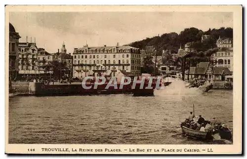 Cartes postales Trouville Le bac et la place du casino