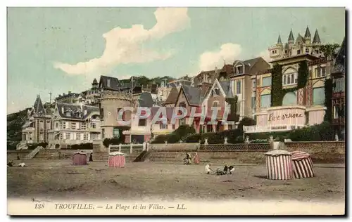 Cartes postales Trouville La plage et les villas