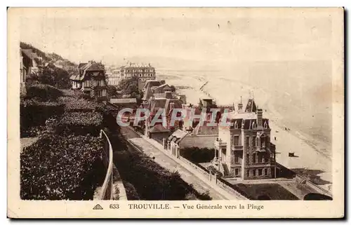 Ansichtskarte AK Trouville Vue generale vers la plage