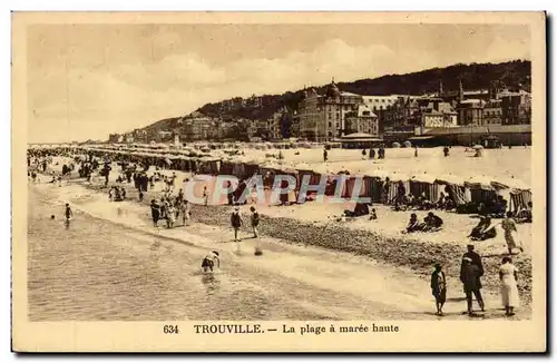 Ansichtskarte AK Trouville La plage a maree haute