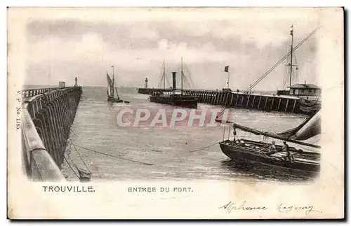 Cartes postales Trouville Entree du port