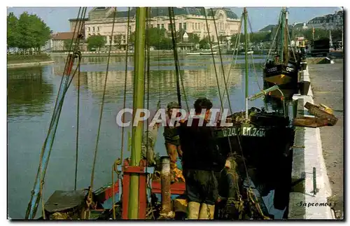 Cartes postales moderne Trouville Le casino port de peche