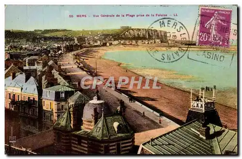 Cartes postales Le Crotoy Vue generale de la plage prise de la falaise