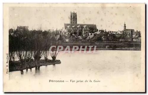 Cartes postales Peronne Vue prise de la gare