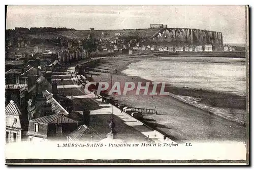 Cartes postales Mers les Bains Perspective sur Mers et le Treport