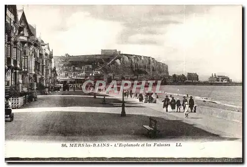 Cartes postales Mers les Bains L&#39esplanade et les falaises