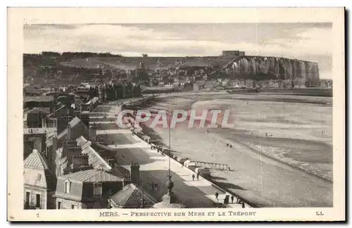 Cartes postales Mers les Bains Perspective sur Mers et le treport