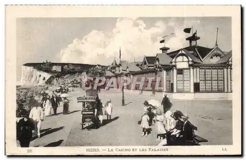 Cartes postales Mers les Bains Le casino et les falaises