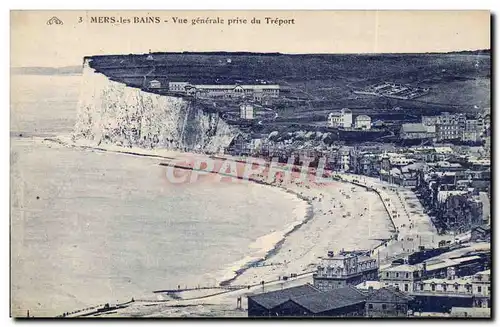 Cartes postales Mers les Bains Vue generale prise du Treport