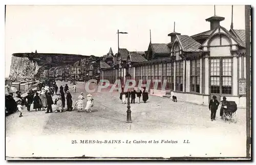 Cartes postales Mers les Bains Le casino et les falaises