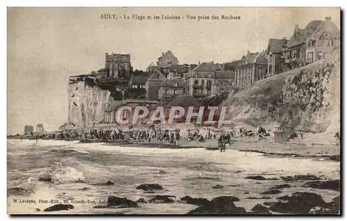 Cartes postales Ault La plage et les falaises Vue prise des rochers