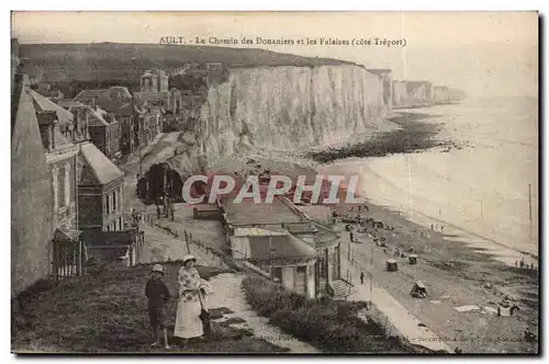 Cartes postales Ault Le chemin des douaniers et les falaises (cote Treport)