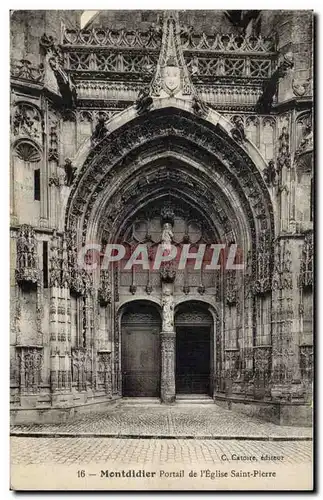 Cartes postales Montdidier Portail de l'eglise Saint Pierre