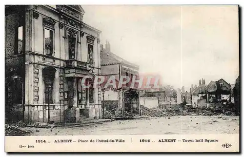 Cartes postales Albert Place de l&#39hotel de ville