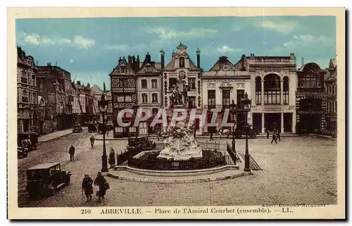 Cartes postales Abbeville Place de l'amiral Courbet