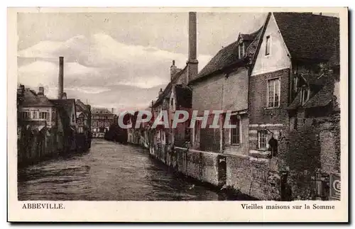 Cartes postales Abbeville Vieilles maisons sur la Somme