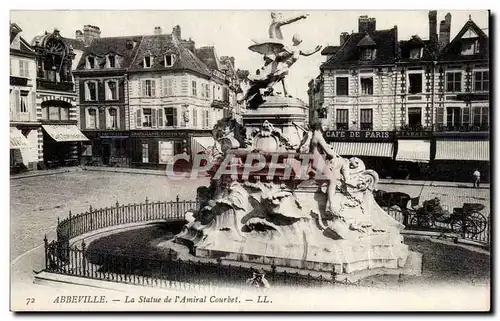 Cartes postales Abbeville La statue de l&#39amiral Courbet