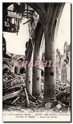 Cartes postales Roye Interieur de l'eglise