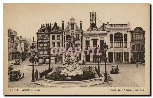 Cartes postales Abbeville Place de l&#39amiral Courbet