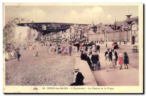Cartes postales Mers les Bains L'esplanade Le casino et la plage