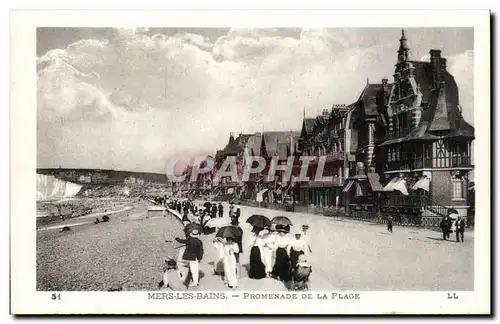 Cartes postales Mers les Bains Promenade de la plage