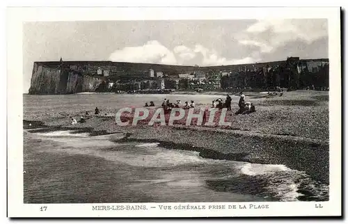 Cartes postales Mers les Bains Vue generale prise de la plage